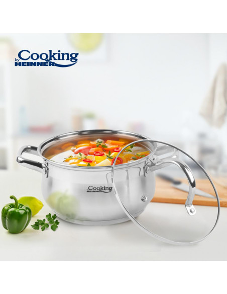 HR-MSF-036,Semioara inox + capac, 20 X 11.5 cm, 3.6 L, AMIRA HR-MSF-036,Semioara inox + capac, 20 X 11.5 cm, 3.6 L, AMIRA