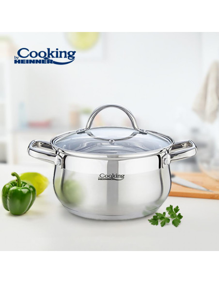 HR-MSF-036,Semioara inox + capac, 20 X 11.5 cm, 3.6 L, AMIRA HR-MSF-036,Semioara inox + capac, 20 X 11.5 cm, 3.6 L, AMIRA