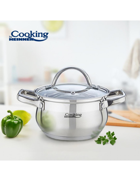 HR-MSF-026,Semioara inox + capac 18 X 10.5 cm, 2.6 L, AMIRA HR-MSF-026,Semioara inox + capac 18 X 10.5 cm, 2.6 L, AMIRA