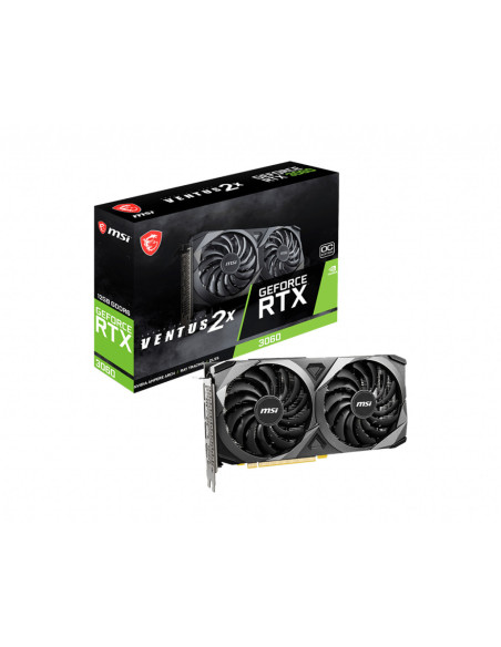 RTX3060V 2X 12G OC,Placa video MSI GeForce RTX 3060 VENTUS 2X 12G OC 912-V397-039 / 4719072793814 SPECIFICATIONS Model Name GeFo