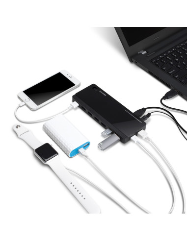 UH720,Hub USB TP-Link UH720, 7 porturi USB 3.0