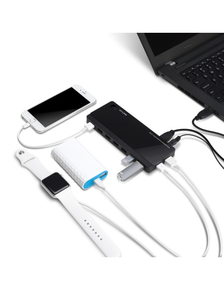 UH720,Hub USB TP-Link UH720, 7 porturi USB 3.0