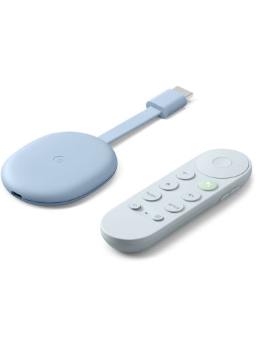 GA01923,Google Chromecast TV, 4K, HDMI, Bluetooth, Wi-Fi, Blue