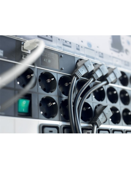 800.2054,PDU BACHMANN, 1U pt. rack 19 inch, 8 prize Schuko, intrare Schuko, max 16 A, cablu 2 m, negru, "800.2054"