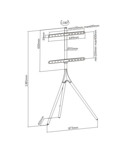 ICA-TR18SAM,Stand TV de podea Techly, 45-65 VESA, Negru/Maro 105209 ICA-TR18SAM "ICA-TR18SAM" ICA-TR18SAM,Stand TV de podea Techly, 45-65 VESA, Negru/Maro 105209 ICA-TR18SAM "ICA-TR18SAM"
