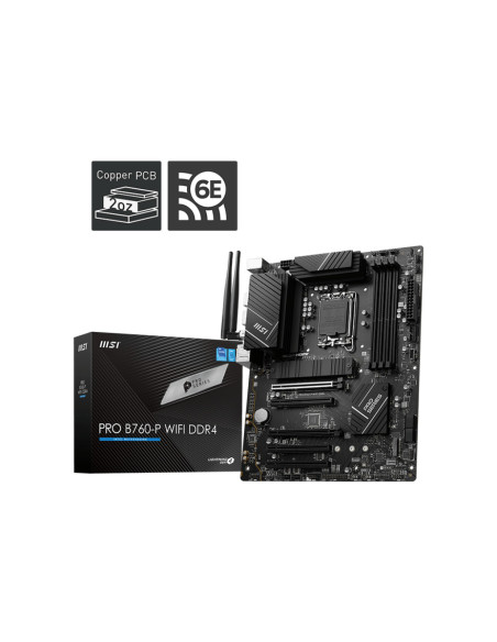 PRO B760-P WIFI DDR4,Placa de baza MSI PRO B760-P WiFi DDR4, Intel B760, Socket 1700, ATX