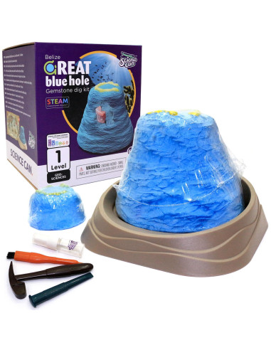 160025G,Kit excavat pietre pretioase - Marea Gaura Albastra