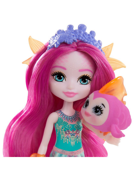 MTFNH22_GYJ02,Enchantimals Papusi Si Animalute Maura Mermaid Si Glide