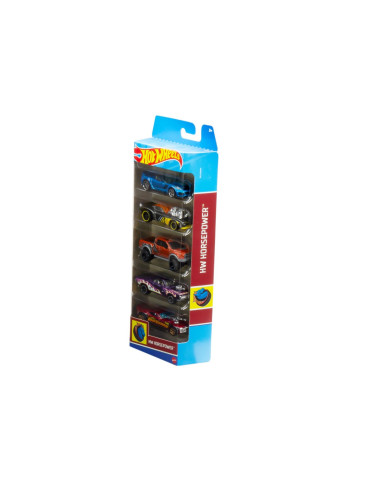 MT1806_HFV94,Set 5 Masini Hot Wheels Horse Power