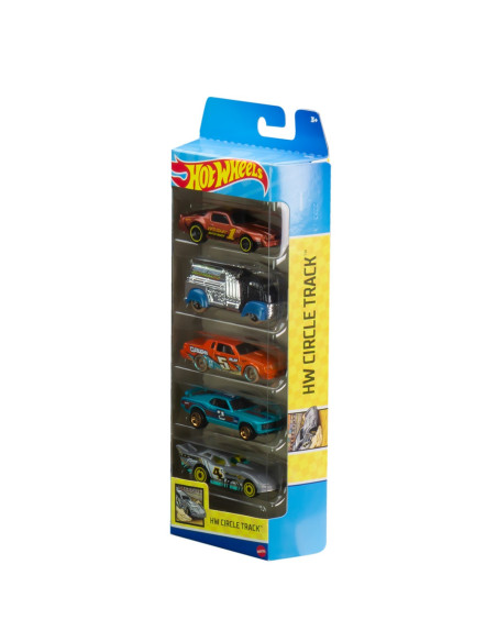 MT1806_HLY65,Set 5 Masini Hot Wheels Circle Track