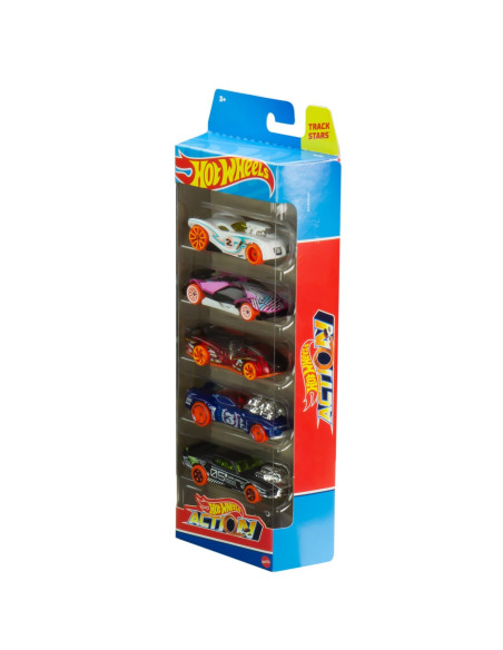 MT1806_HLY66,Set 5 Masini Hot Wheels Action