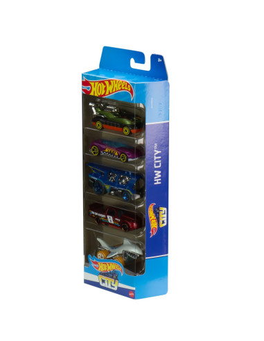 MT1806_HLY67,Set 5 Masini Hot Wheels City