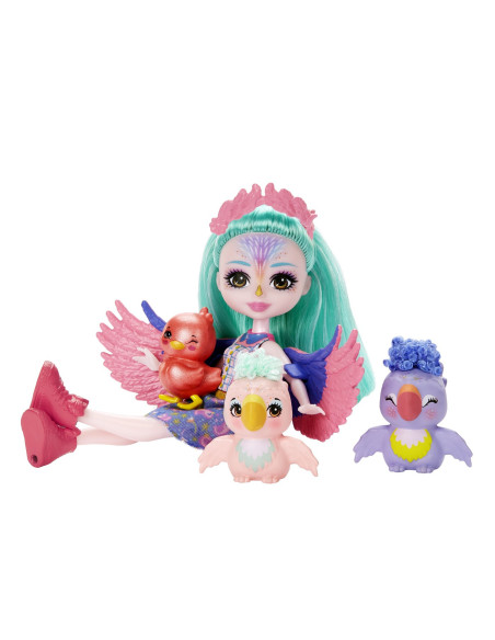 MTHKN15,Enchantimals City Tails Main Street Familia Filiei Finch