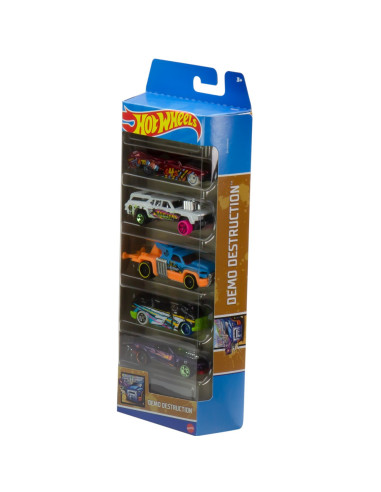 MT1806_HLY71,Set 5 Masini Hot Wheels Demo Destruction