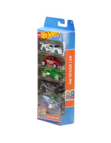 MT1806_HLY72,Set 5 Masini Hot Wheels Design Lab