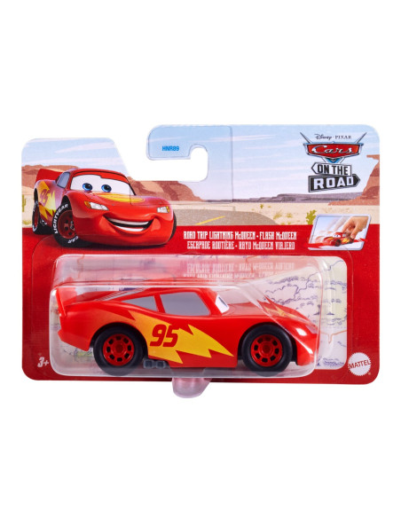MTHGL51_HNR89,Cars Masinuta Cu Sistem Pullback Road Trip Fulger Mcqueen Scara 1:43