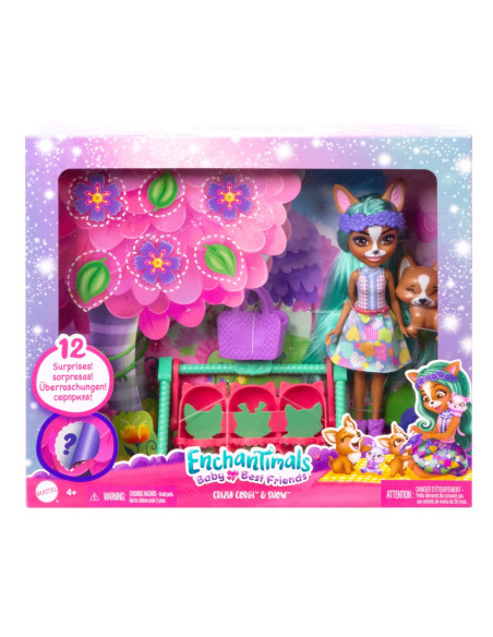 MTHLK83_HLK86,Enchantimals Baby Best Friends Set Surpriza Crizia Corgi Si Snow