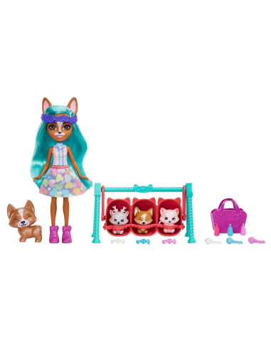 MTHLK83_HLK86,Enchantimals Baby Best Friends Set Surpriza Crizia Corgi Si Snow