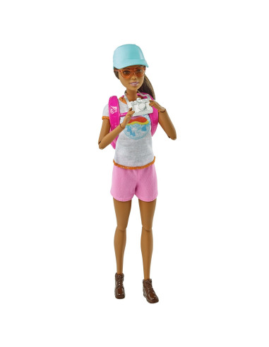 MTGKH73_HNC39,Barbie Set De Joaca Cu Accesorii Papusa Barbie In Drumetie