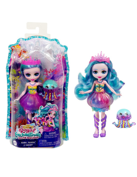 MTFNH22_HFF34,Enchantimals Papusi Si Animalute Jelanie Jellyfish Si Stingley