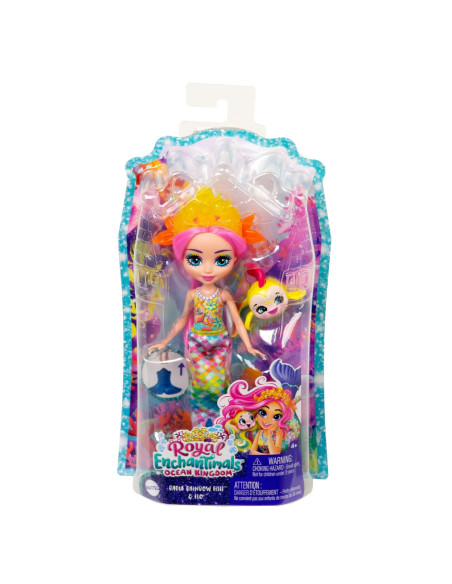 MTFNH22_HCF68,Enchantimals Papusi Si Animalute Radia Rainbow Fish Si Flo