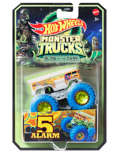 MTHCB50_HCB53,Hot Wheels Monster Truck Glow In The Dark Masinuta 5 Alarm Scara 1:64