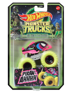 MTHCB50_HGX14,Hot Wheels Monster Truck Glow In The Dark Masinuta Piran-ahhhh Scara 1:64