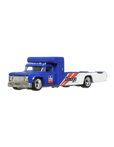 MTFLF56_HKF38,Hot Wheels Transportator Retro Rig Cu Masinuta Dodge Macho Power Wagon Scara 1:64