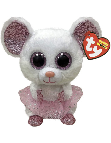 TY36365,Plus Ty 15cm Soricel Balerina Alb
