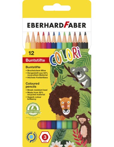 EF514812,Creioane colorate plastic 12 culori eberhard faber