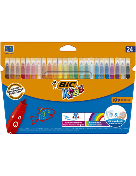 841800,Carioca 24 culori ultralavabile kid couleur bic