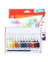DLEC18-12,Tempera 12 culori 5ml deli