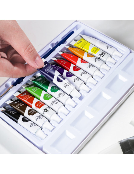 DLEC18-12,Tempera 12 culori 5ml deli