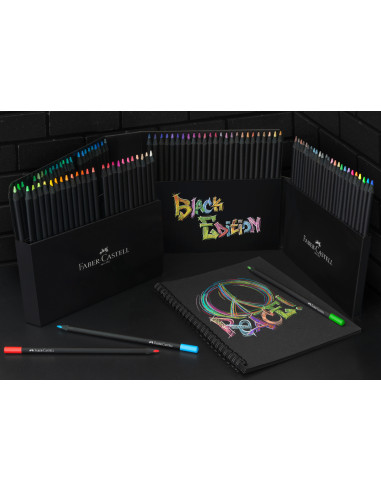 FC116411,Creioane colorate 100 bucati/set, Black Edition Faber-Castell
