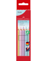 FC110991,Creioane colorate 5 culori pastel jumbo grip faber-castell