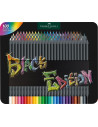 FC116490,Creioane colorate 100 culori black edition cutie metal faber-castell