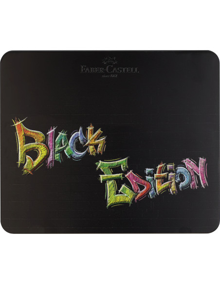 FC116490,Creioane colorate 100 culori black edition cutie metal faber-castell