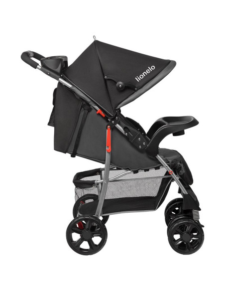 BN-LO-EMMA PLUS_STONE,Lionelo - Carucior sport Emma Plus, Cu tavita, 2 Suporturi pentru pahar, Geanta accesorii, Conform cu stan