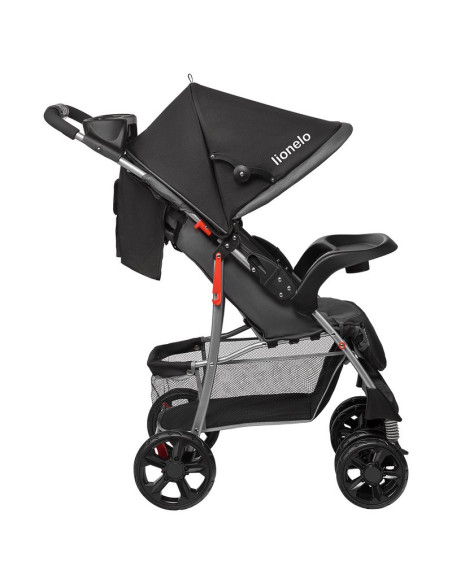 BN-LO-EMMA PLUS_STONE,Lionelo - Carucior sport Emma Plus, Cu tavita, 2 Suporturi pentru pahar, Geanta accesorii, Conform cu stan