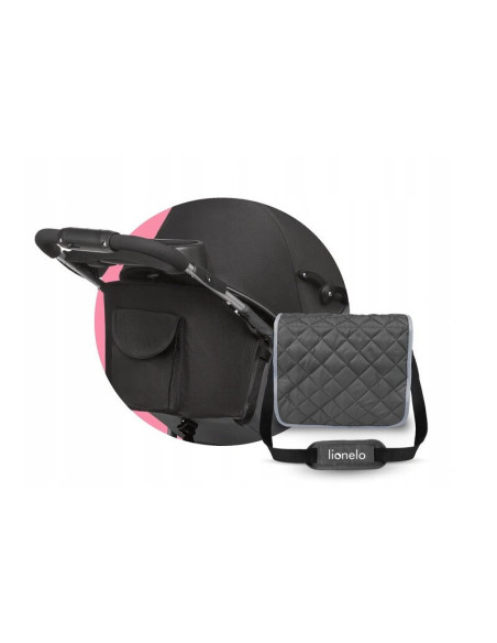 BN-LO-EMMA PLUS_STONE,Lionelo - Carucior sport Emma Plus, Cu tavita, 2 Suporturi pentru pahar, Geanta accesorii, Conform cu stan