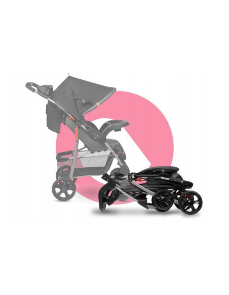 BN-LO-EMMA PLUS_STONE,Lionelo - Carucior sport Emma Plus, Cu tavita, 2 Suporturi pentru pahar, Geanta accesorii, Conform cu stan