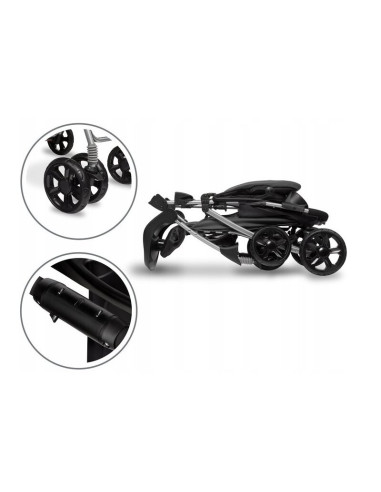 BN-LO-EMMA PLUS_STONE,Lionelo - Carucior sport Emma Plus, Cu tavita, 2 Suporturi pentru pahar, Geanta accesorii, Conform cu stan