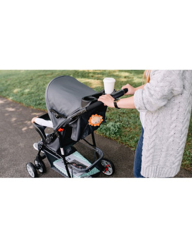 BN-LO-EMMA PLUS_STONE,Lionelo - Carucior sport Emma Plus, Cu tavita, 2 Suporturi pentru pahar, Geanta accesorii, Conform cu stan