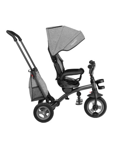 BN-LO-TRISSTONE_GREY,Lionelo - Tricicleta Tris, Mecanism de pedalare libera, Suport picioare, Control al directiei, Scaun revers
