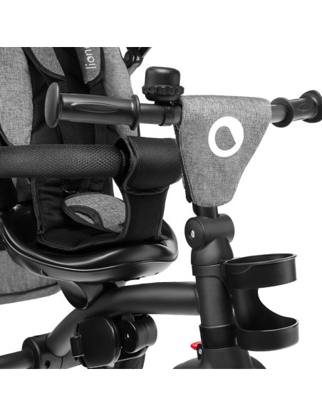 BN-LO-TRISSTONE_GREY,Lionelo - Tricicleta Tris, Mecanism de pedalare libera, Suport picioare, Control al directiei, Scaun revers