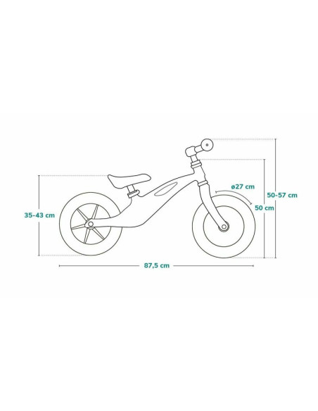 BN-LOE-BART_SKY_BLUE,Lionelo - Bicicleta usoara Bart, Fara pedale, Cu cadru din magneziu, Cu ghidon si sa reglabile, Greutate 3 