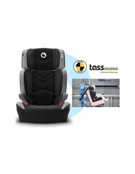 BN-LO-HUGO_LETHER_GREY,Lionelo - Scaun auto Hugo Lether, Cu Isofix, Tetiera, Husa, 2 suporturi pentru pahar,15-36 Kg, Conform cu