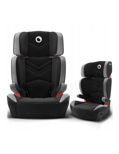 BN-LO-HUGO_LETHER_GREY,Lionelo - Scaun auto Hugo Lether, Cu Isofix, Tetiera, Husa, 2 suporturi pentru pahar,15-36 Kg, Conform cu