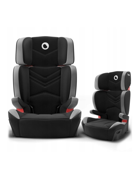 BN-LO-HUGO_LETHER_GREY,Lionelo - Scaun auto Hugo Lether, Cu Isofix, Tetiera, Husa, 2 suporturi pentru pahar,15-36 Kg, Conform cu