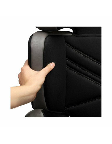 BN-LO-HUGO_LETHER_GREY,Lionelo - Scaun auto Hugo Lether, Cu Isofix, Tetiera, Husa, 2 suporturi pentru pahar,15-36 Kg, Conform cu